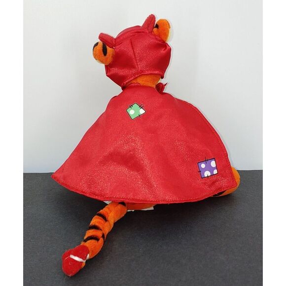 Vintage Disney Winnie the Pooh Tigger In Devil Costume 9" Halloween Plush - Picture 2 of 6